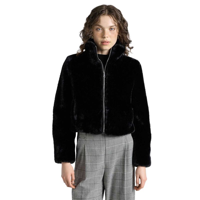 Cue Faux Fur Cropped Jacket image number 0